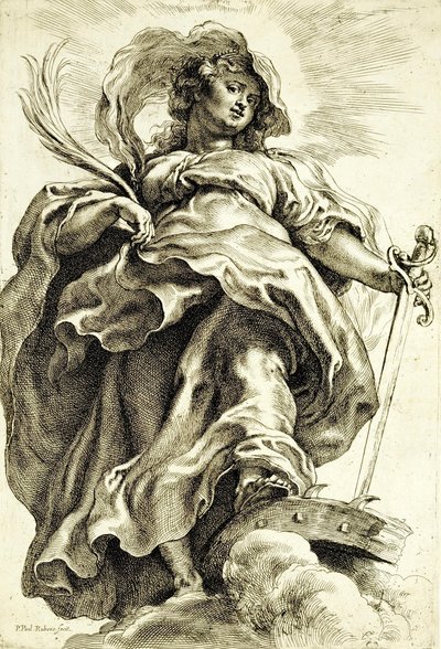 Saint Catherine (of Alexandria) in the Clouds by Peter Paul Rubens